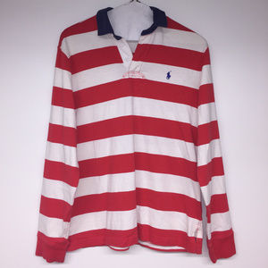 Polo by Ralph Lauren Red & White Stripe Rugby
